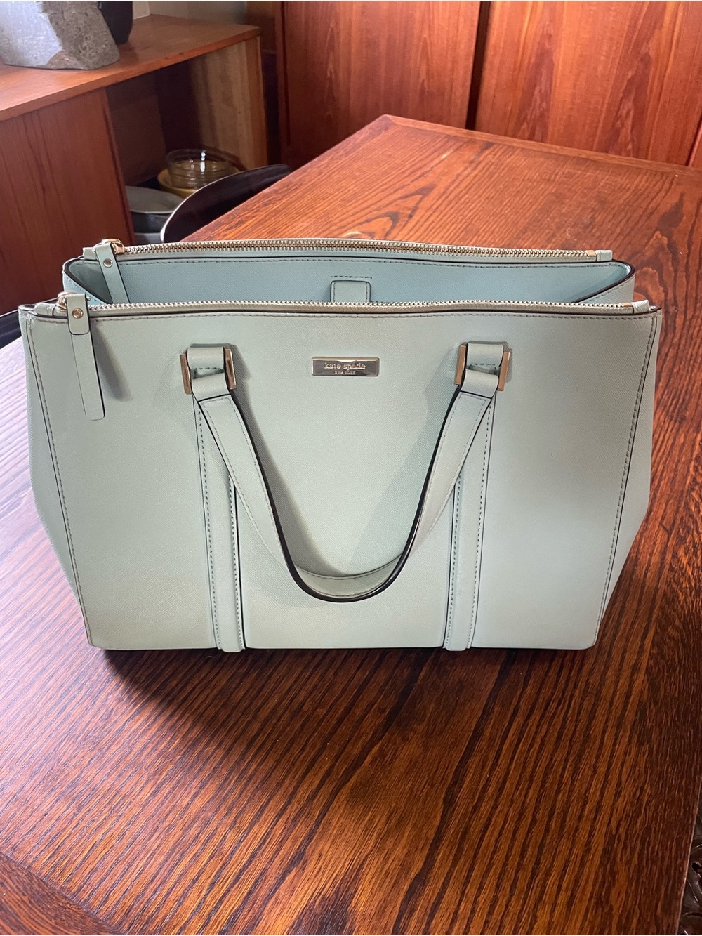Kate Spade Tiffany Blue Newbury Bag with handles and detachable shoulder strap